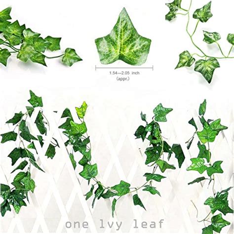 artificial ivy leaf garland plants vine 84 ft 12 pack greenery fake foliage garland hanging