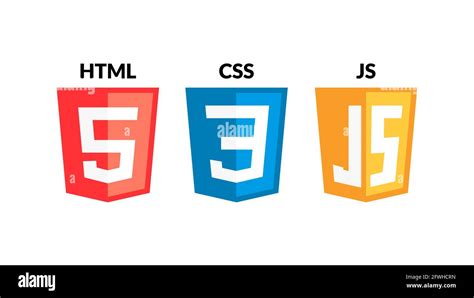 Html5 Css3 Js Icon Set Web Development Logo Icon Set Of Html Css And