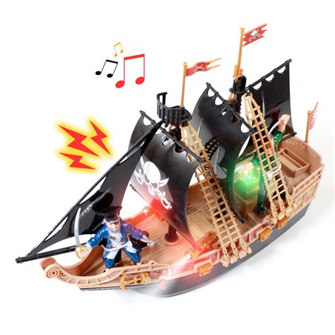 Kidplay Products Scurvy Boys Light Up Pirate Ship Adventure Toy With