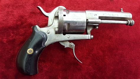 X X X Sold X X X A Good Belgian 5 Shot 7mm Antique Pinfire Revolver