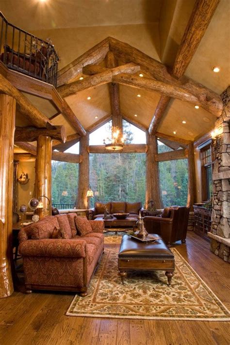 47 Extremely Cozy And Rustic Cabin Style Living Rooms Log Home Living