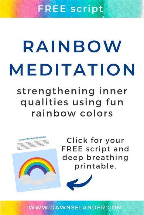 Rainbow Meditation For Kids Dawn Selander For Kids Affirmations For