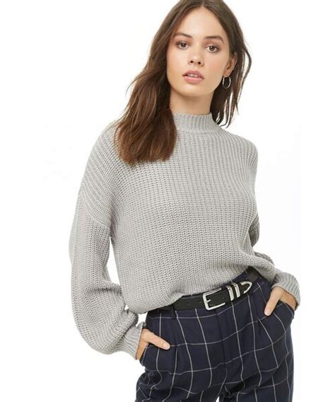 Forever 21（フォーエバー トゥエンティーワン）の Forever 21 Ribbed Knit Mock Neck Sweater