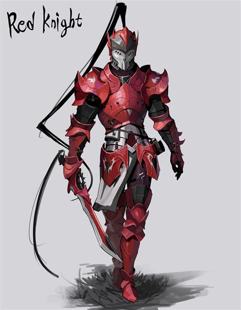 White 조 영재 Red Knight Knight Black Armor