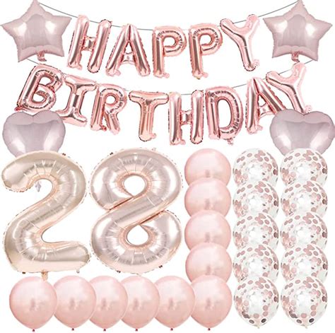Sweet Th Birthday Decorations Party Supplies Rose Gold Number Balloons Th Foil Mylar