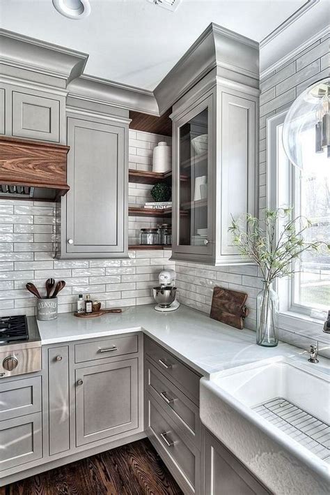Backsplashes For Gray Cabinets Cabinet Opw