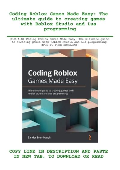 Read Coding Roblox Games Made Easy The Ultimate Guide To Creating