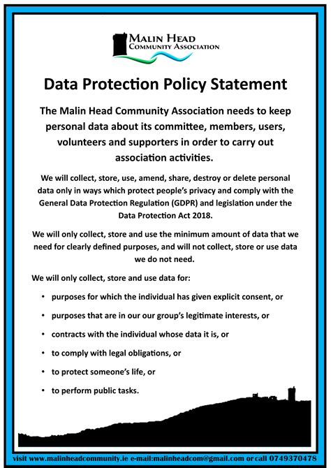 Data Protection Policy Statement Malin Head Community Association