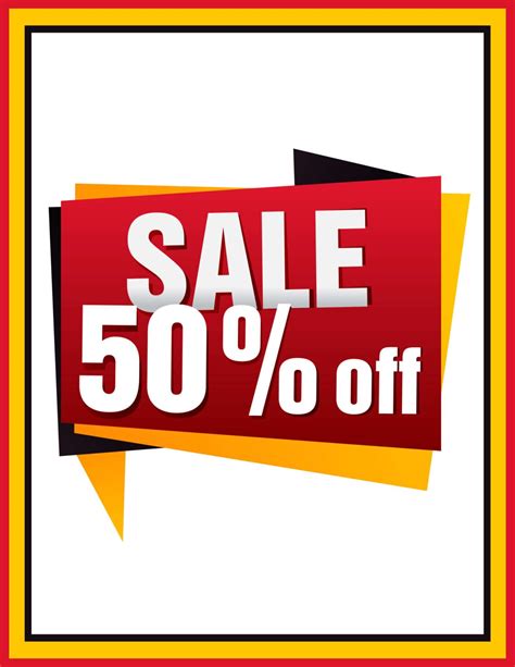 50 Discount Sale Sign Free Download Printable Signs