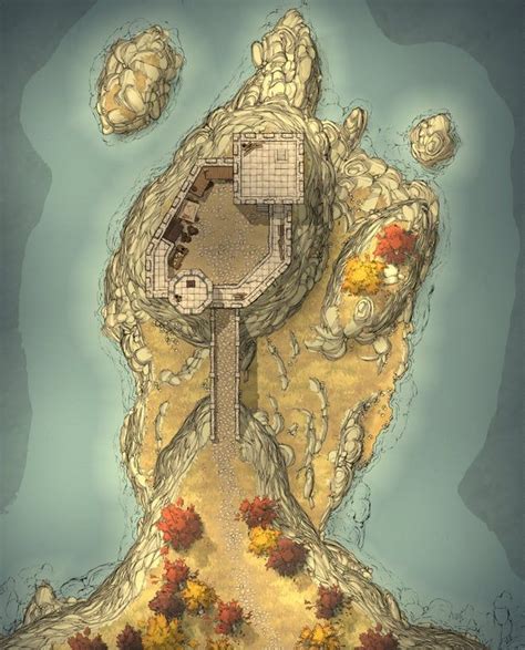 Coastal Castle Dungeondraft Dungeon Maps Fantasy Map Fantasy Rpg