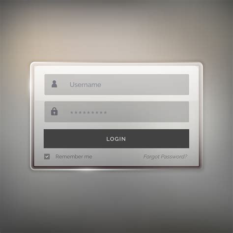 Shiny Login User Interface Design For Website And Application