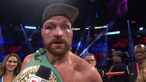 Fury Calls Out Wilder I Want You Next Bum Espn Video