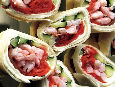 As a student, i barely have time to make myself a decent breakfast. Smoked Salmon and Shrimp Wraps recipe | Shrimp wraps ...