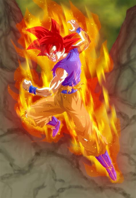 Goku Super Saiyan God Dokkan Aura Version By Rmehedi Goku Super