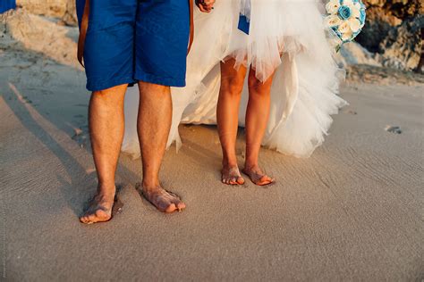 Barefoot Couple In Love At The Beach By Stocksy Contributor