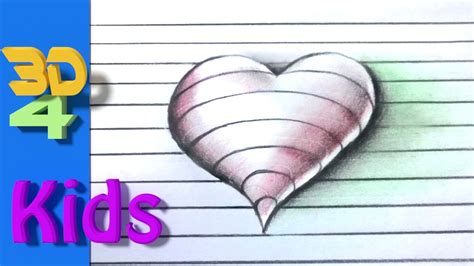 How To Draw A 3d Heart Really Easy Drawing Tutorial Images And Photos