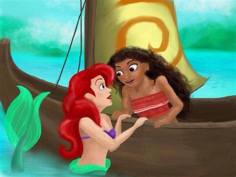 World Of Moana “moana Meets Ariel ” Disney Disney Characters