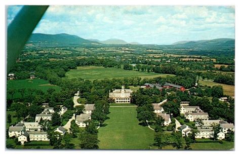 1965 Aerial View Of Bennington College Bennington Vt Postcard