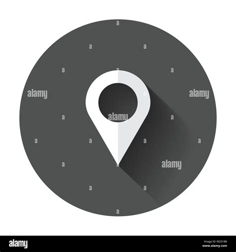 Pin Icon Vector Location Sign In Flat Style Navigation Map Gps