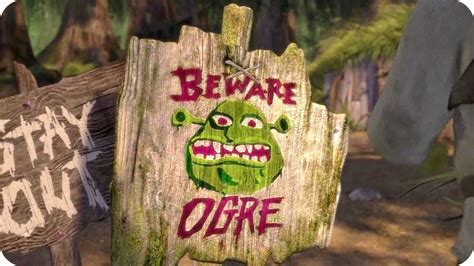 Beware Ogre Shreks Sign Board Scene From Shrek 2001 Youtube