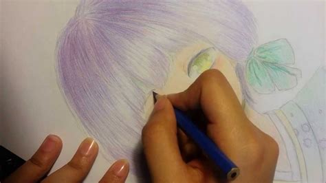 Coloring Anime With Colored Pencils Youtube