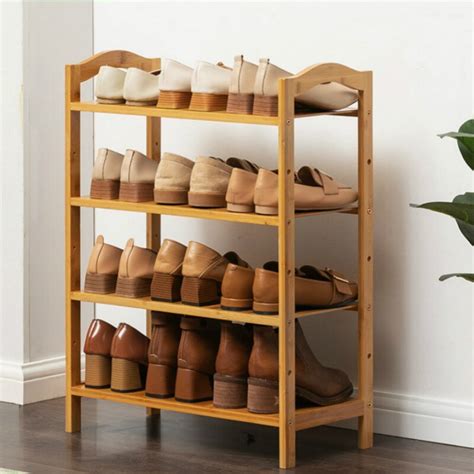 Solid Wood Multi Layer Shoe Rack Cabinet For Economic Home And