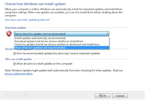 Sekian dari saya yaitu : Cara Disable Windows Update Di Windows 7