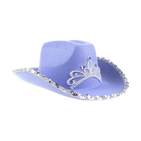 Childs Purple Rhinestone Cowgirl Hat