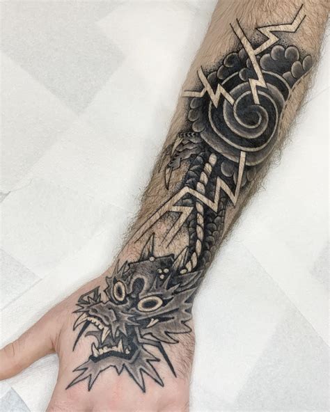 Japanese Dragon Hand Tattoo Done By Gabriele Cardosi At Red Point Tattoo London U K R Tattoos