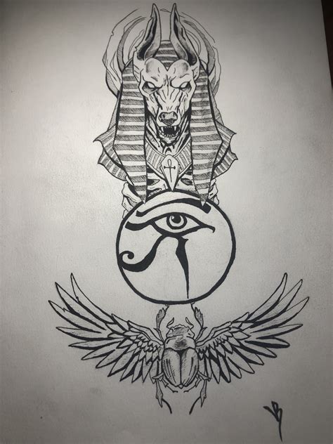 Anubis Eye Of Horus Egyptian Tattoo Sleeve Egypt Tattoo Egyptian Tattoo