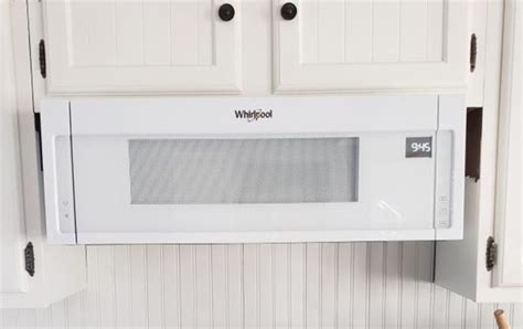 Whirlpool WML55011HW 1 1 Cu Ft Low Profile Over The Range Microwave