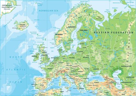 Map Of Europe Geographical Wanda Joscelin