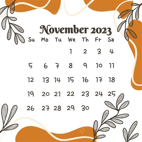 November Month Calendar 2023 Calendar 2023 November Month November