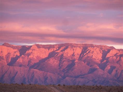 New Mexico Sandia Mountain Sunset Duke City Mountain Sunset Land Of