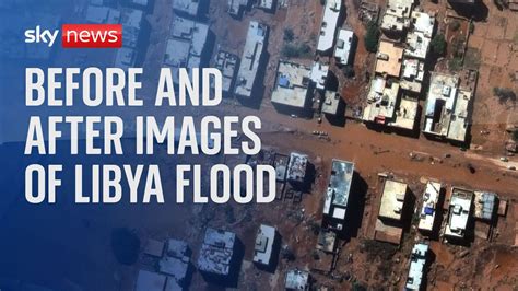 Libya Floods Before And After Satellite Images Youtube