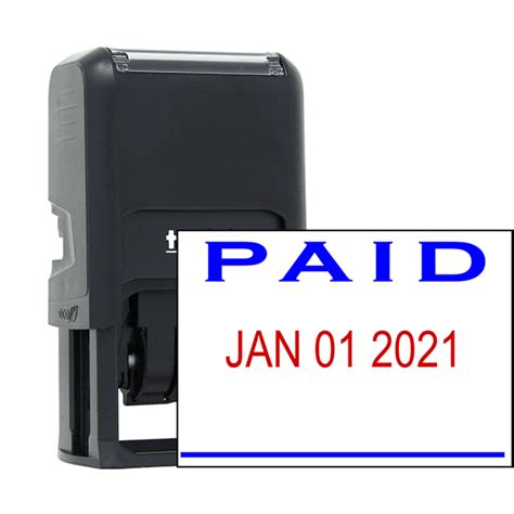 Paid Stamp With Custom Date Simply Stamps