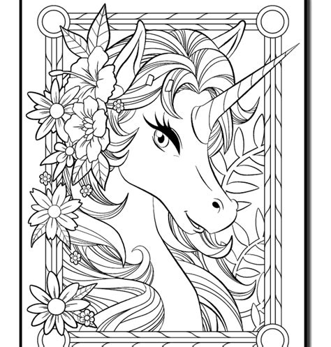 Fancy Unicorn Pages Coloring Pages