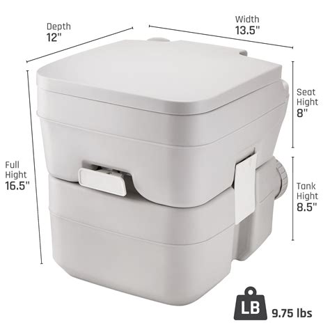 Portable Toilet Camping Porta Potty 5 Gallon Waste Tank Durable