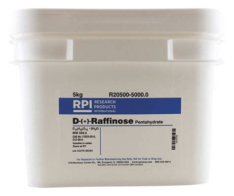 Rpi D Raffinose Pentahydrate Powder 5 Kg 1 Ea 31gd41r20500