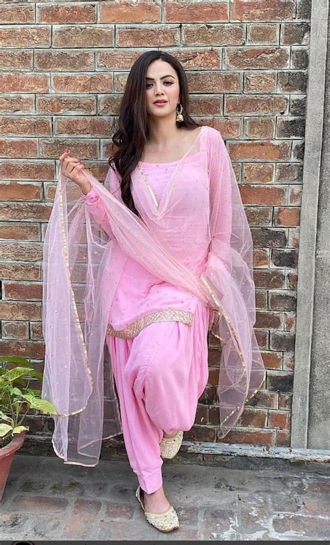 pink punjabi salwar kameez readymade custom stitched dress etsy