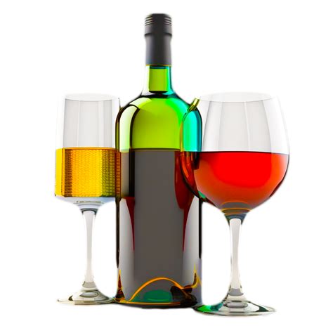 Bottle Of Red And White Wine 22996334 Png