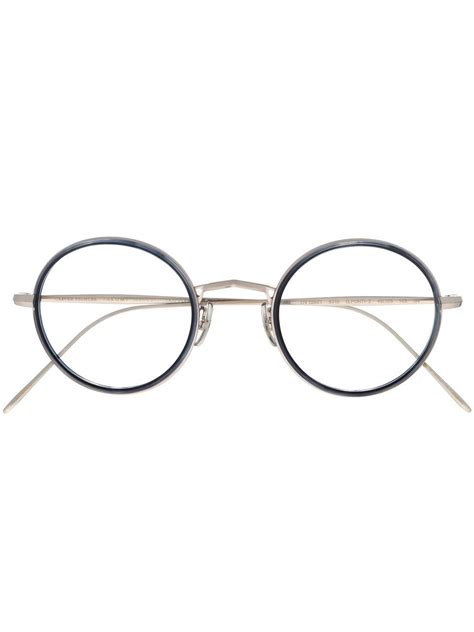 Oliver Peoples Round Frame Clip On Lens Glasses Farfetch