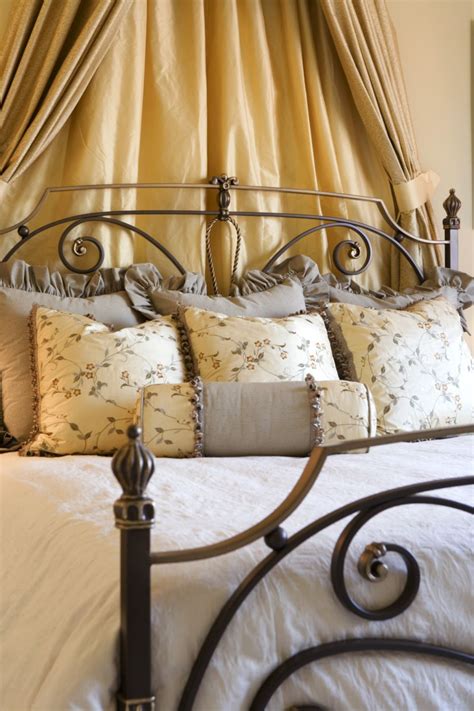 Add Some Romance And Fill Bare Wall By Draping A Canopy Behind A