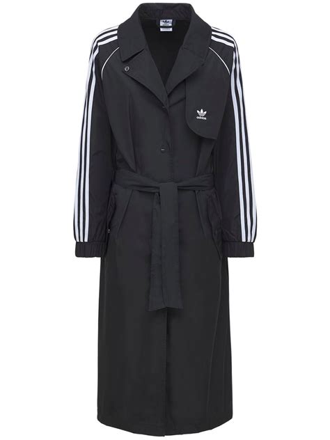 Adidas Originals Trench Coat In Black Lyst