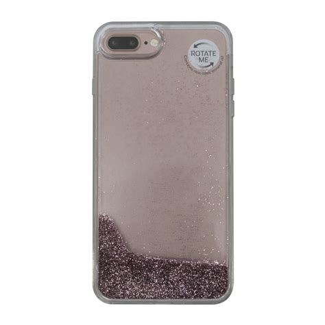 Onn Iphone 7 Plus And Iphone 8 Plus Clear Glitter Case Rose Gold