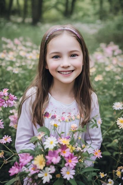 Premium Photo Capturing Joy A Stunning Portrait Of A Smiling Girl