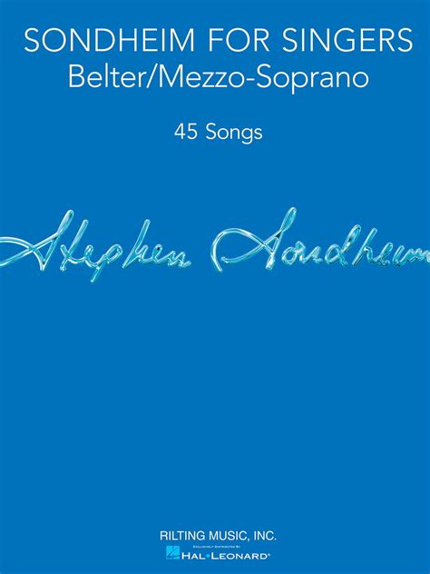 Forwoods Scorestore Sondheim For Singers Beltermezzo Soprano Vocal Collection Published By