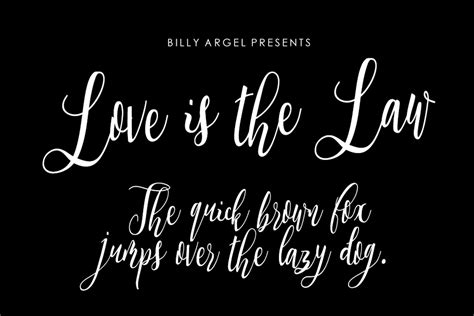 Love Is The Law Font Billy Argel Fonts FontSpace