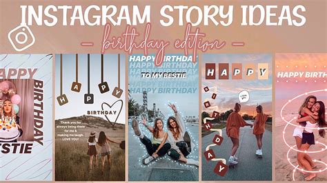 7 Creative Birthday Stories For Instagram - YouTube