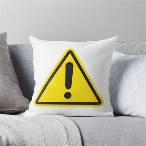 Be Careful Logo Throw Pillow By Dumontbast Redbubble
